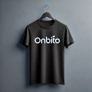 Black Cotton T-shirt for Men - Onbito Logo | Buy Premium T-shirts for Men Online in Bangladesh