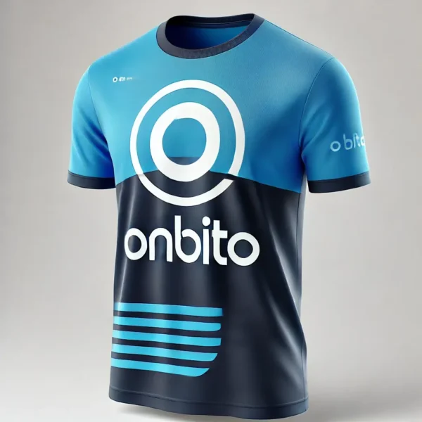 Cotton Tune T-shirt for Men - Sky Blue and Navy Onbito Design | Buy Premium T-shirts for Men Online in Bangladesh