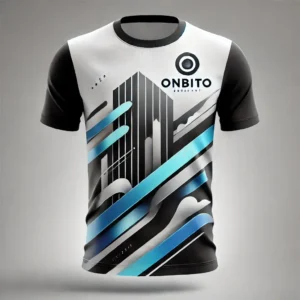 Cubbery Graphic T-shirt for Men - Modern Design in Black and Sky Blue | Buy Premium T-shirts for Men Online in Bangladesh